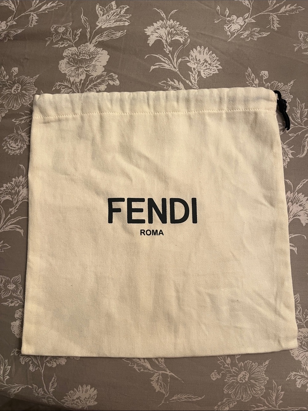 Fendi Beige Logo Dust Pouch